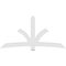Ekena Millwork Davenport Architectural Grade PVC Gable Bracket, 96"W x 48"H x 4"D x 6"F, 12/12 Pitch GBP096X48X0406DAV00 - alternate 4